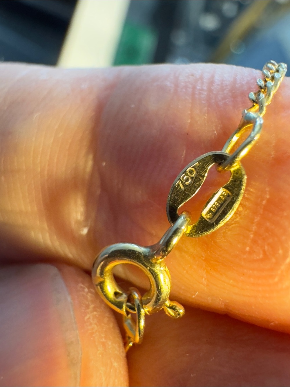 18k Garnet Drop Necklace - Picture 8 of 12